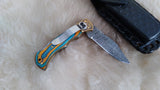 "SPIRIT OF AMERICA W/POCKET CLIP" DAMASCUS FOLDER