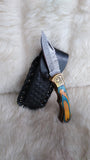 "SPIRIT OF AMERICA W/POCKET CLIP" DAMASCUS FOLDER