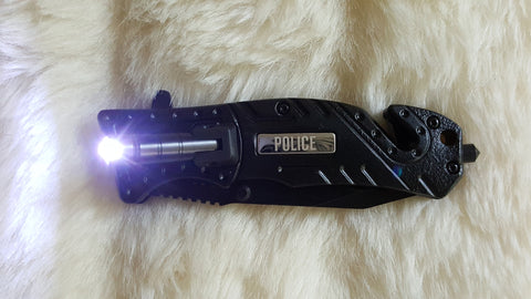 POLICE LED TACTICAL Rescue Knife-New