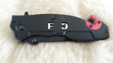 FIRE FIGHTER "FD" TACTICAL RESCUE KNIFE