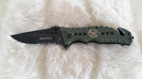 MILITARY SNIPER TACTICAL RESCUE POCKET KNIFE