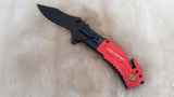 FIRE FIGHTER TACTICAL RESCUE KNIFE W/LED