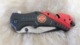 FIRE FIGHTER "INFERNO" TACTICAL RESCUE POCKET KNIFE
