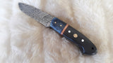 CUSTOM DAMASCUS "BANDIT" BONE HUNTING KNIFE