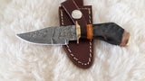 CUSTOM DAMASCUS "MINI RAM COMPACT II" HUNTING KNIFE