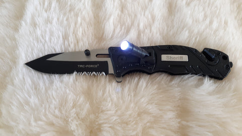 SHERIFF LED TACTICAL RESCUE POCKET KNIFE – Bama Paracord & More