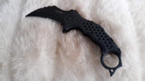 BLACK TACTICAL CLAW  KARAMBIT SPRING ASSIST POCKET KNIFE