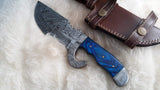 CUSTOM DAMASCUS "RING O' FIRE" TRACKER KNIFE