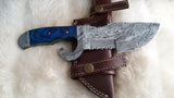 CUSTOM DAMASCUS "RING O' FIRE" TRACKER KNIFE