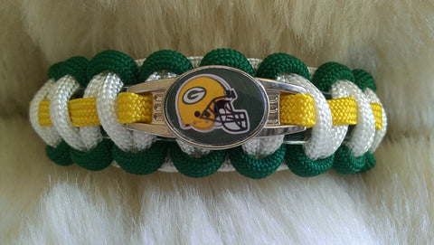 NFL GREEN BAY PACKERS PARACORD BRACELET-CHOOSE SIZE