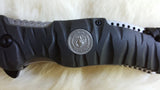 MARINES TACTICAL Rescue Knife-New-Black