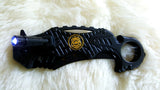 POLICE KARAMBIT Tactical Knife with LED Light-New