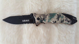 ARMY CAMO Tactical Rescue Knife-New