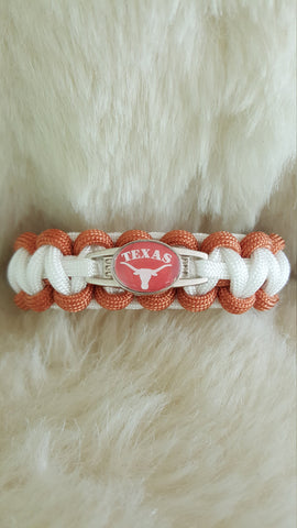 NCAA Texas Longhorns Paracord Survival Bracelet