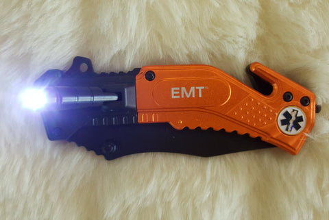 EMT LED Tactical Rescue Knife-New
