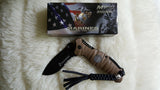 MARINES TACTICAL Rescue Knife-New-Desert Tan