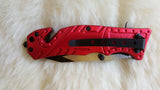 FIRE FIGHTER LED Tactical Rescue Knife-New