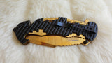 GOLD TITANIUM Coated Tactical Rescue Knife-New