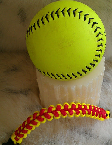 Softball Stitch Paracord Bracelet