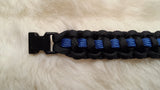 Police Thin Blue Line Paracord Bracelet-Select Size